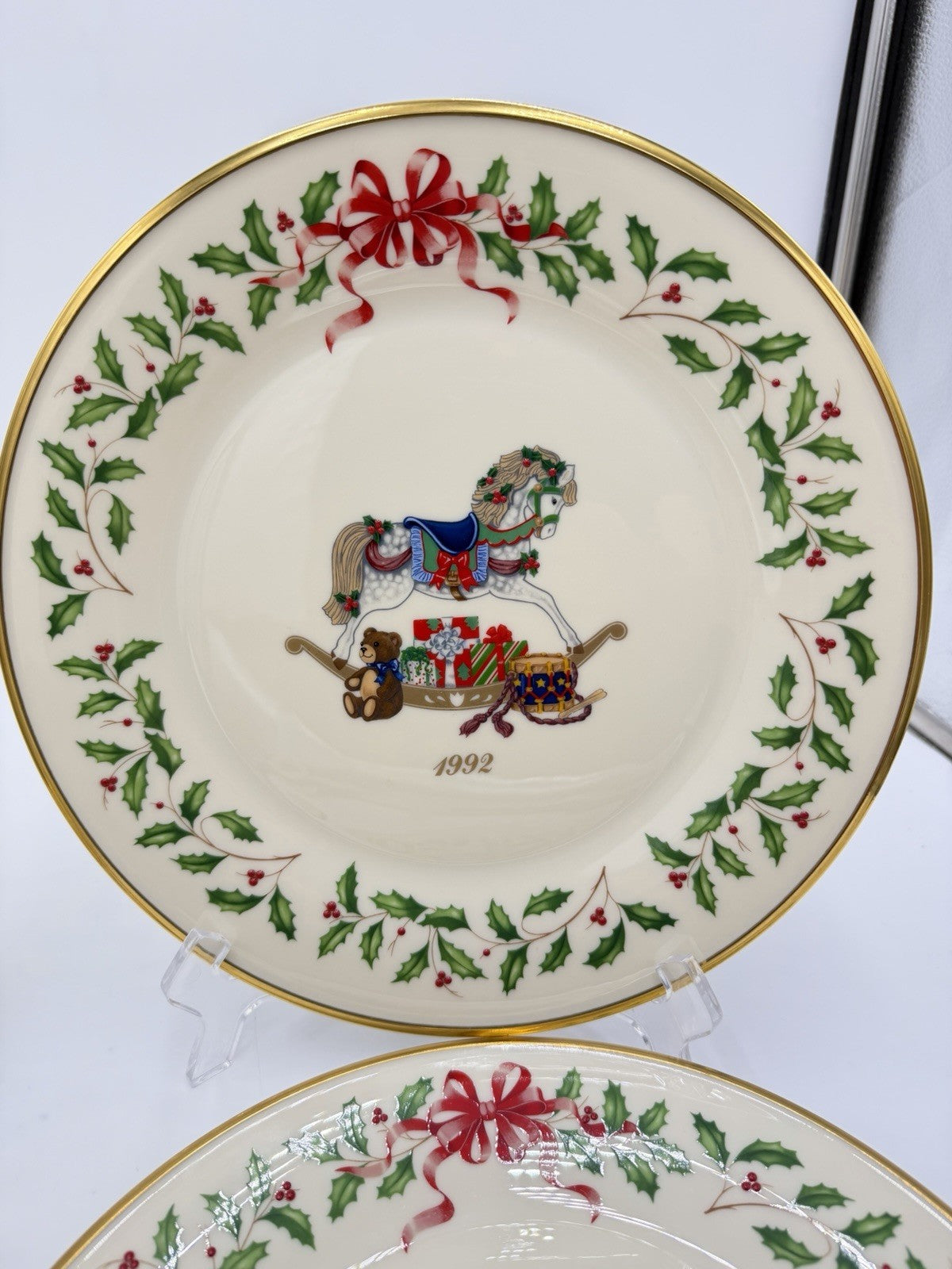 Lenox Porcelain USA  Annual Holiday Collector 11”plate 1991 1992 1993 1994 Set 4