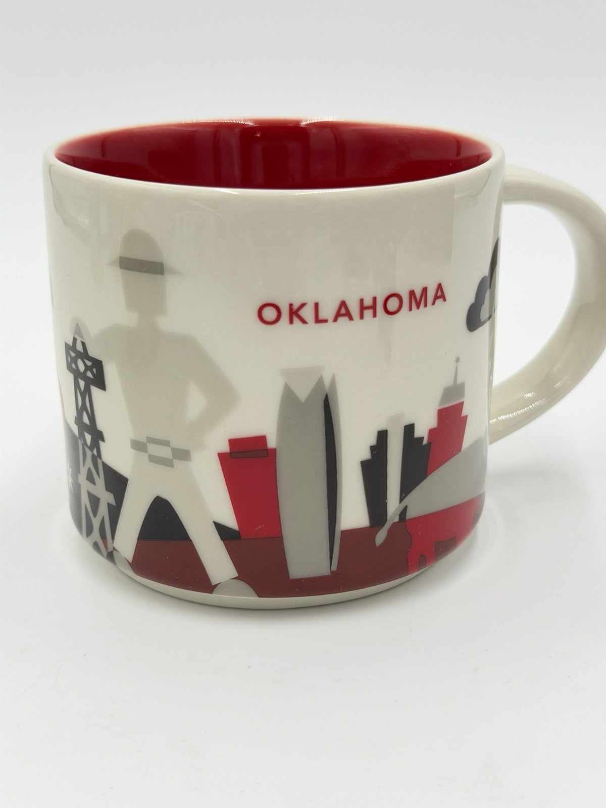 Starbucks Coffee Mug You Are Here Collection 2016 OKLAHOMA 14 oz Ceramic Red
