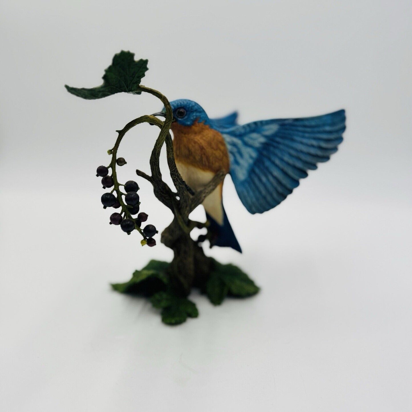 The Danbury Mint Blue Bird The Season's Bounty Figurine By Bob Guge Vintage