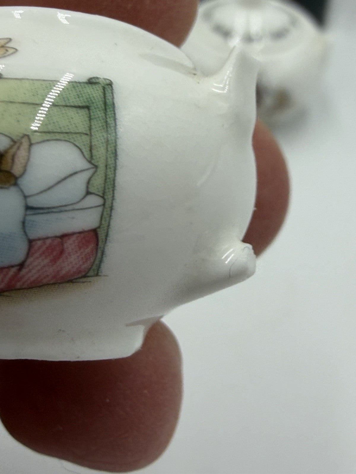 Wedgwood Porcelain Peter Rabbit Beatrix Potter Mini Creamer & Sugar Dollhouse