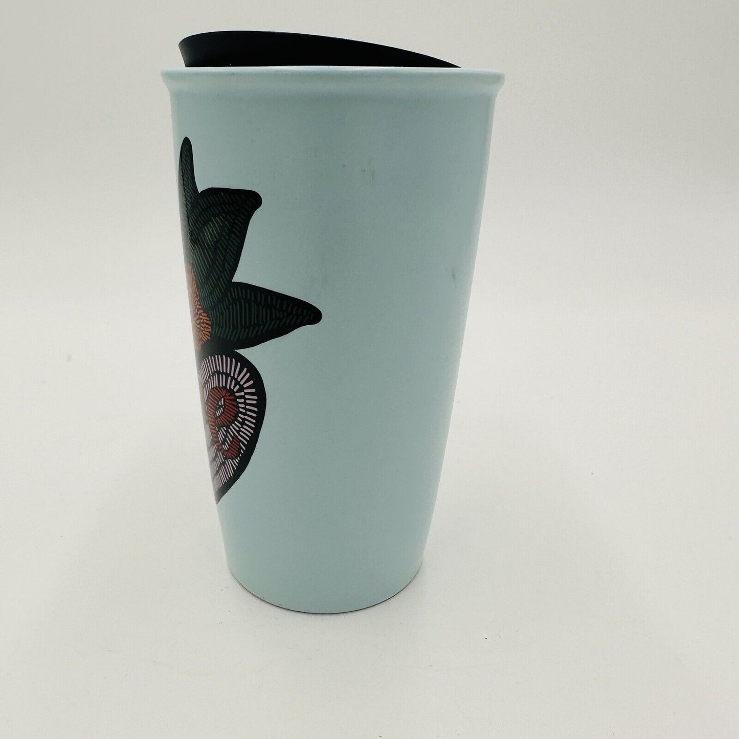 Starbucks Tumbler Love Valentine Stitch Tattoo Cup 12oz Ceramic Blue Coffee Mug