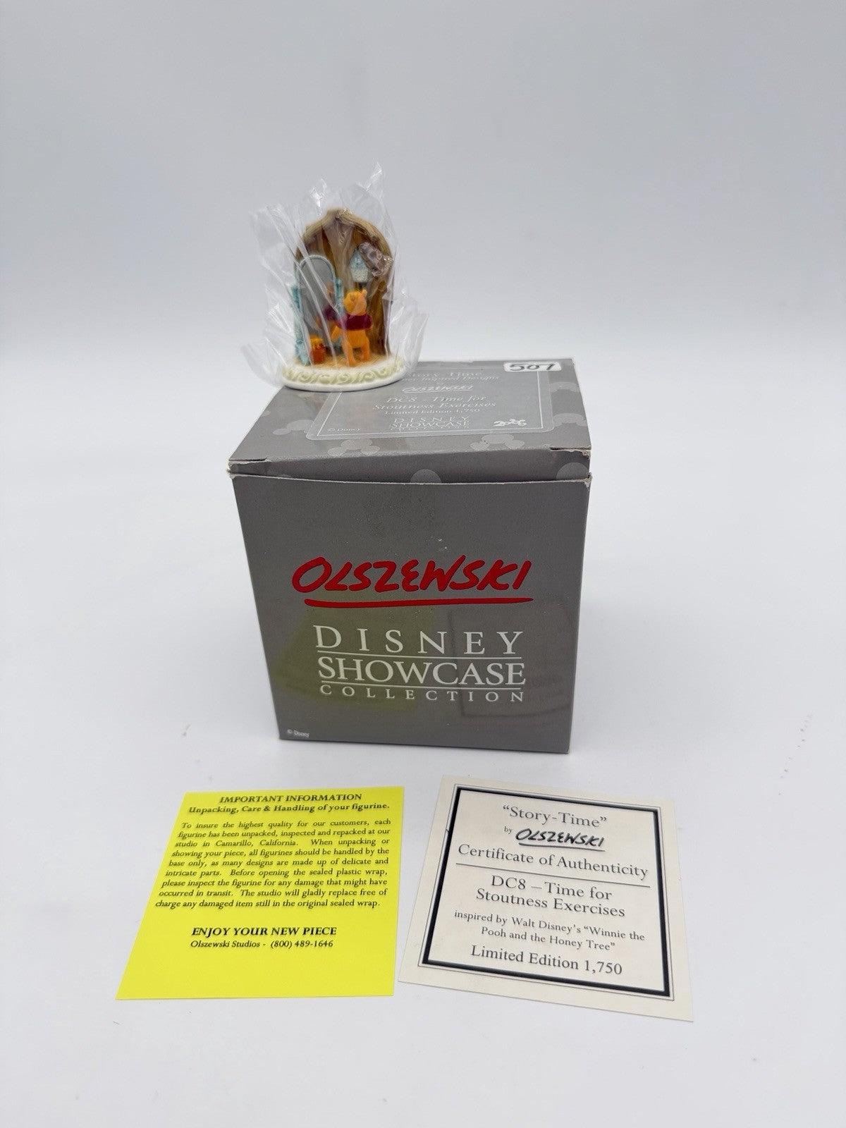 Disney Winnie Pooh Time For Stoutness Excercises Olszewski Signed Sealed Figurin