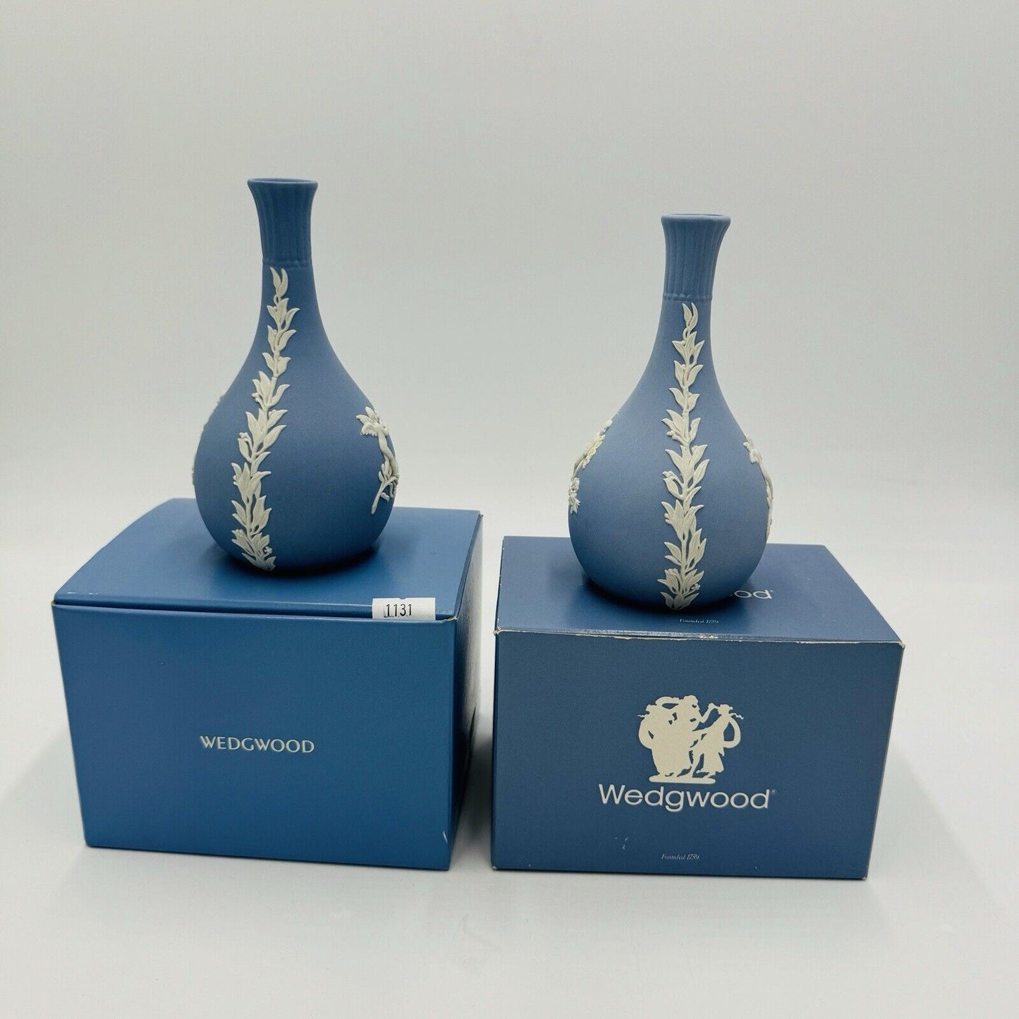 Wedgwood Jasperware Blue Bud Cherub Season Vase England