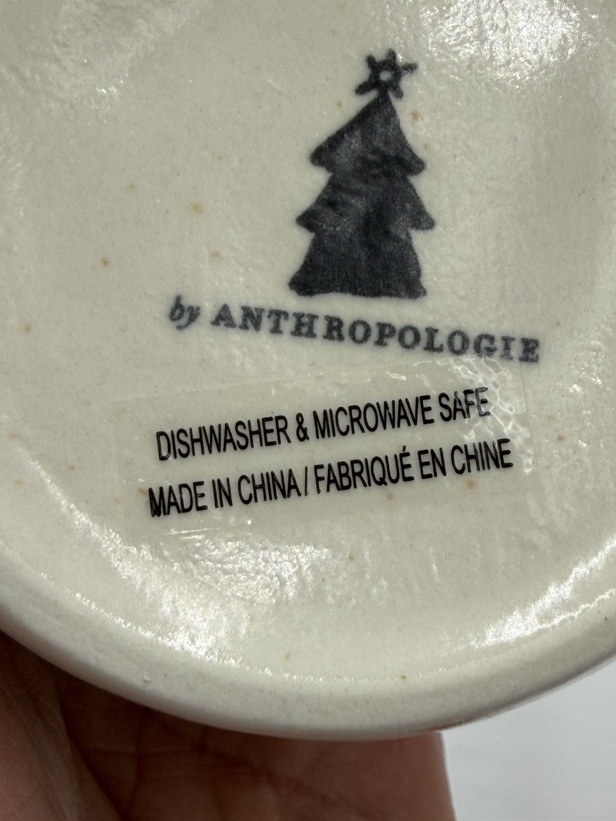 Anthropologie Cozy Home Red Village Rooftop Lid Christmas Coffee Tea Mug Rare