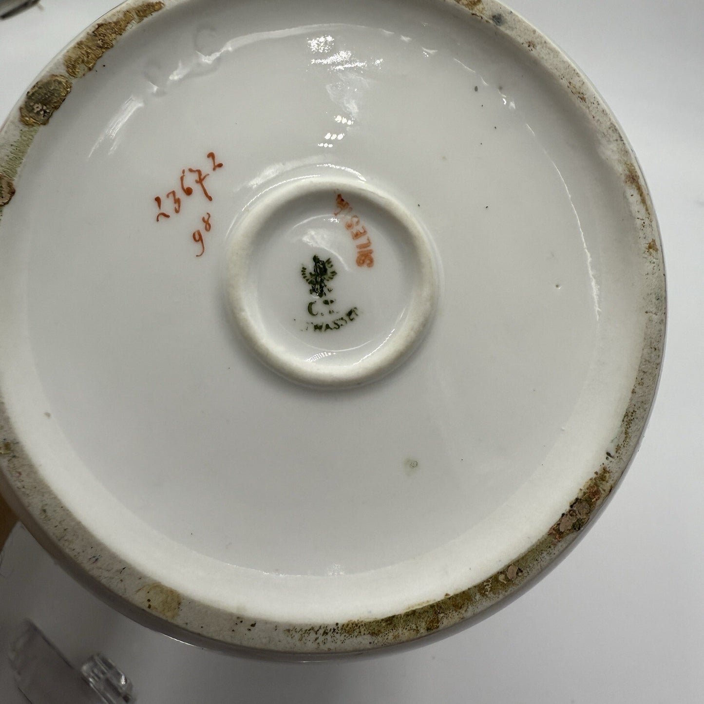 Antique Carl Tielsch CT Altwasser Silesia Germany Hand Painted Vase 1900's 10.4"