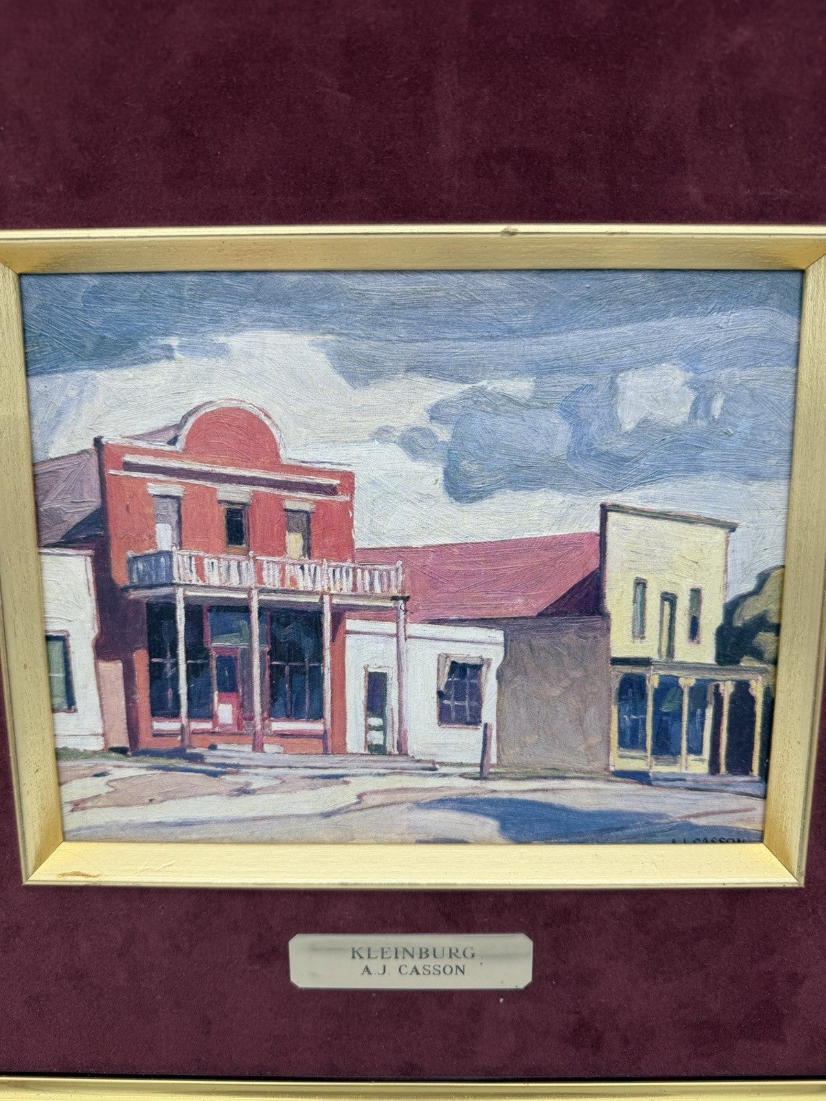 Rare Oil painting Kleinburg by Canadian artist A.J. Casson Close To Home Antique