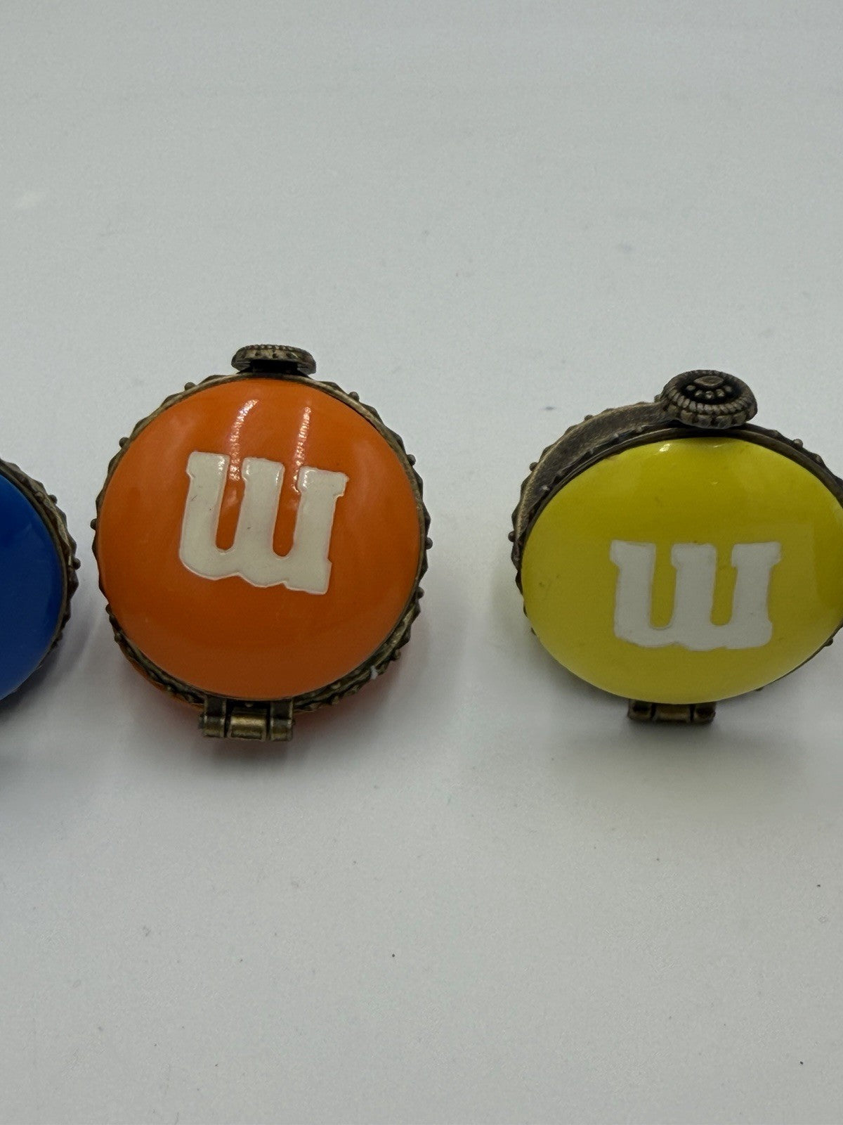 Boyds Bear M&M Resin Trinkets Box Always Room 4 Chocolate Blue Yellow Orange Red