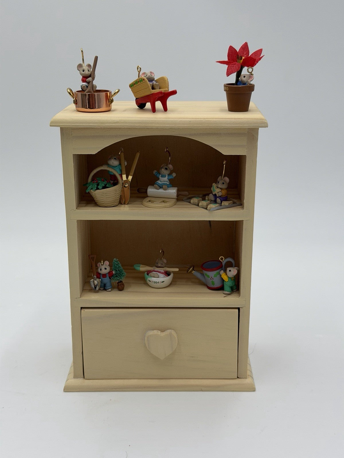 Hallmark 1993 Tiny Green Thumbs Mice Ornaments Miniatures 9 PCs