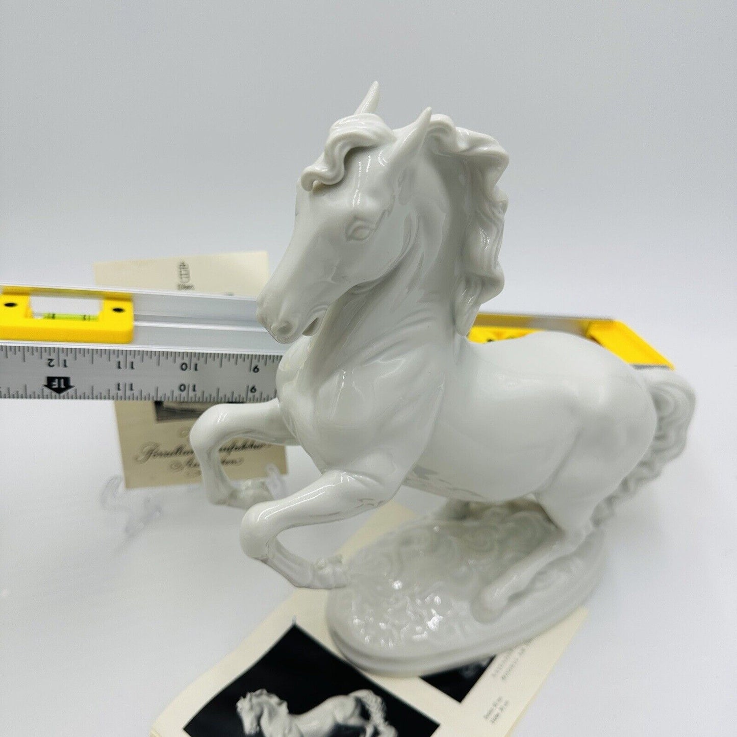 Wien Augarten Horse Porcelain Figurine Vienna Austria 1932 COA Porzellan White