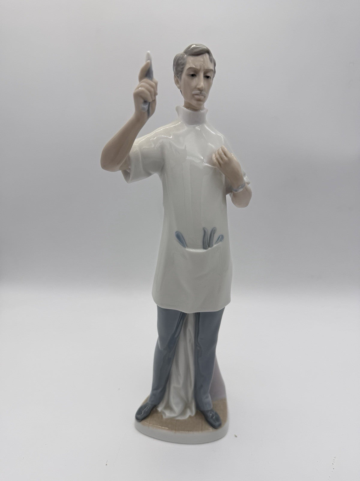 Lladro Spain Porcelain Dentist Large 14” White Painted Glossy Sculpture Figurine
