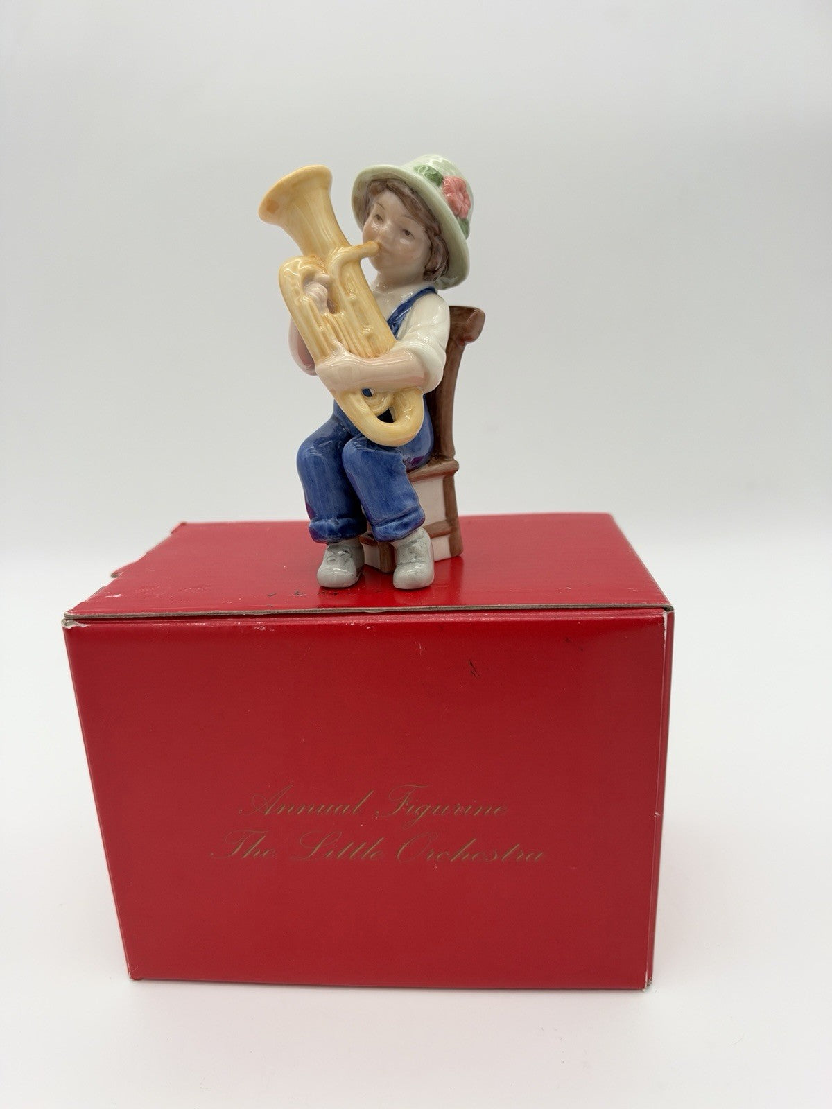 BING & GRONDAHL Denmark Little Orchestra  Marie Playing Tuba Porcelain Figurine