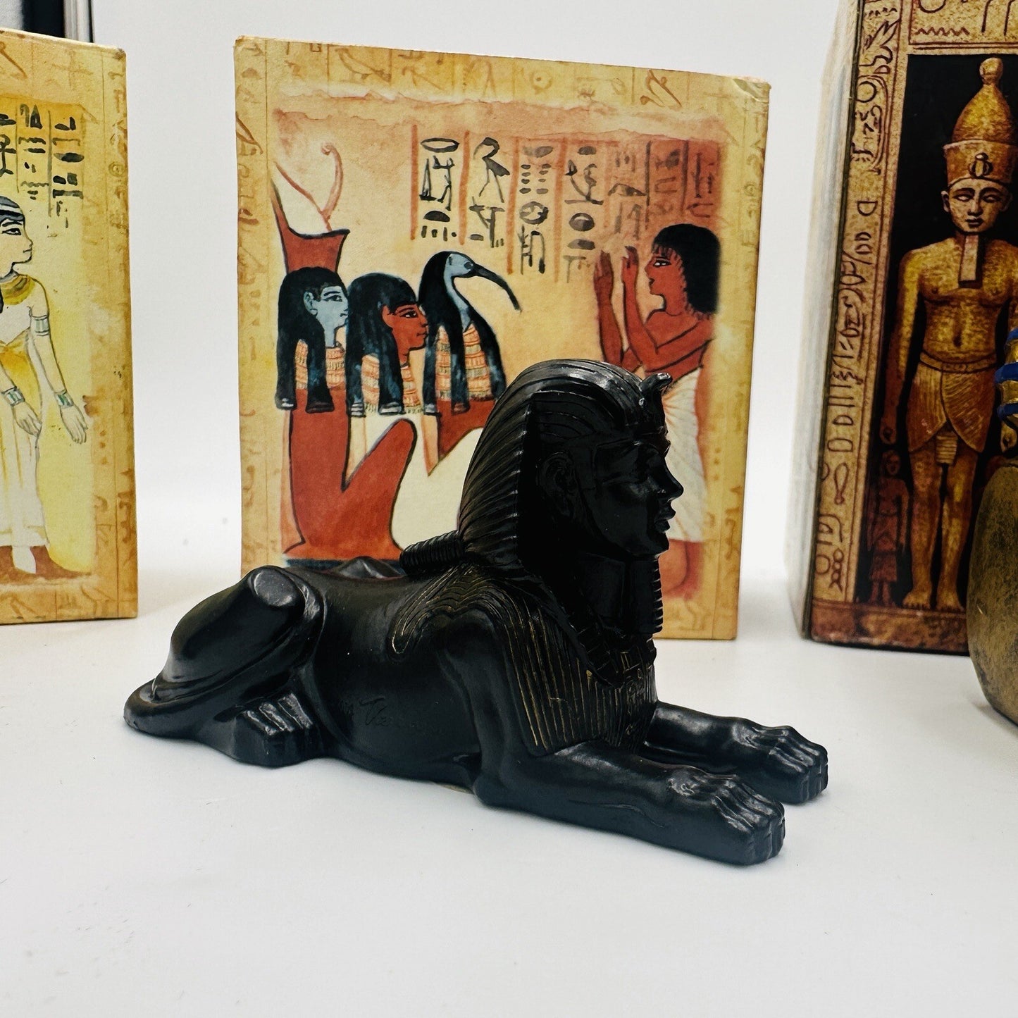 Egyptian Collection Figurines Resin Hand Painted Myths & Legends Adams Apple Vtg