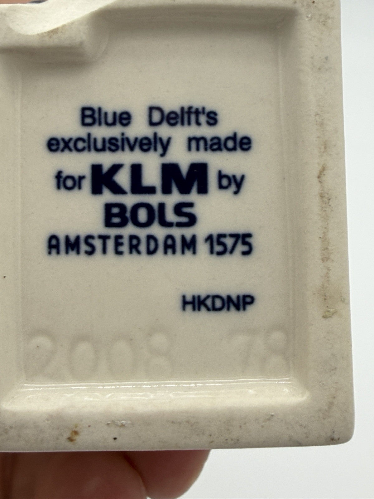 KLM Blue Delft Houses BOLS Amsterdam Empty #83 & #78 Decanters