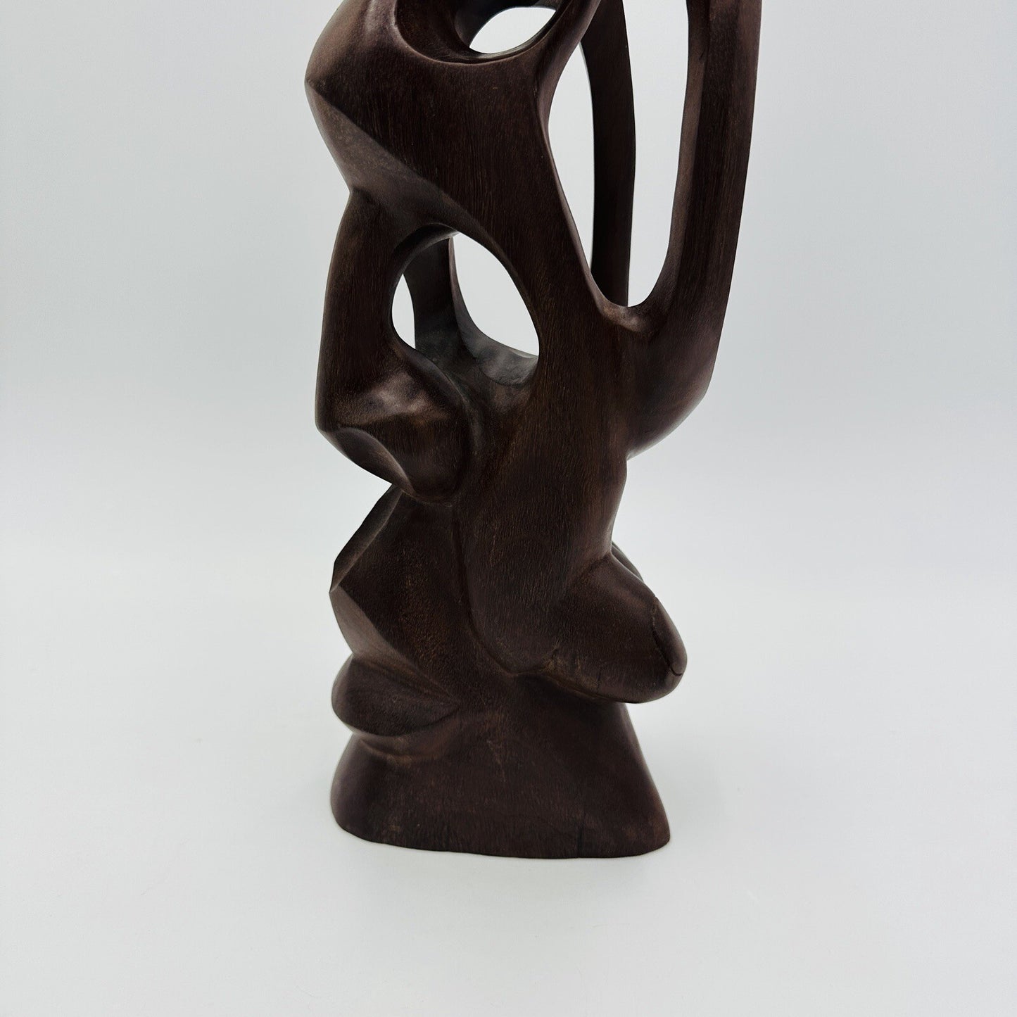 Mid Century Carved Wood Sculpture Hand Foot Face Modernism Large 19in Folk Art