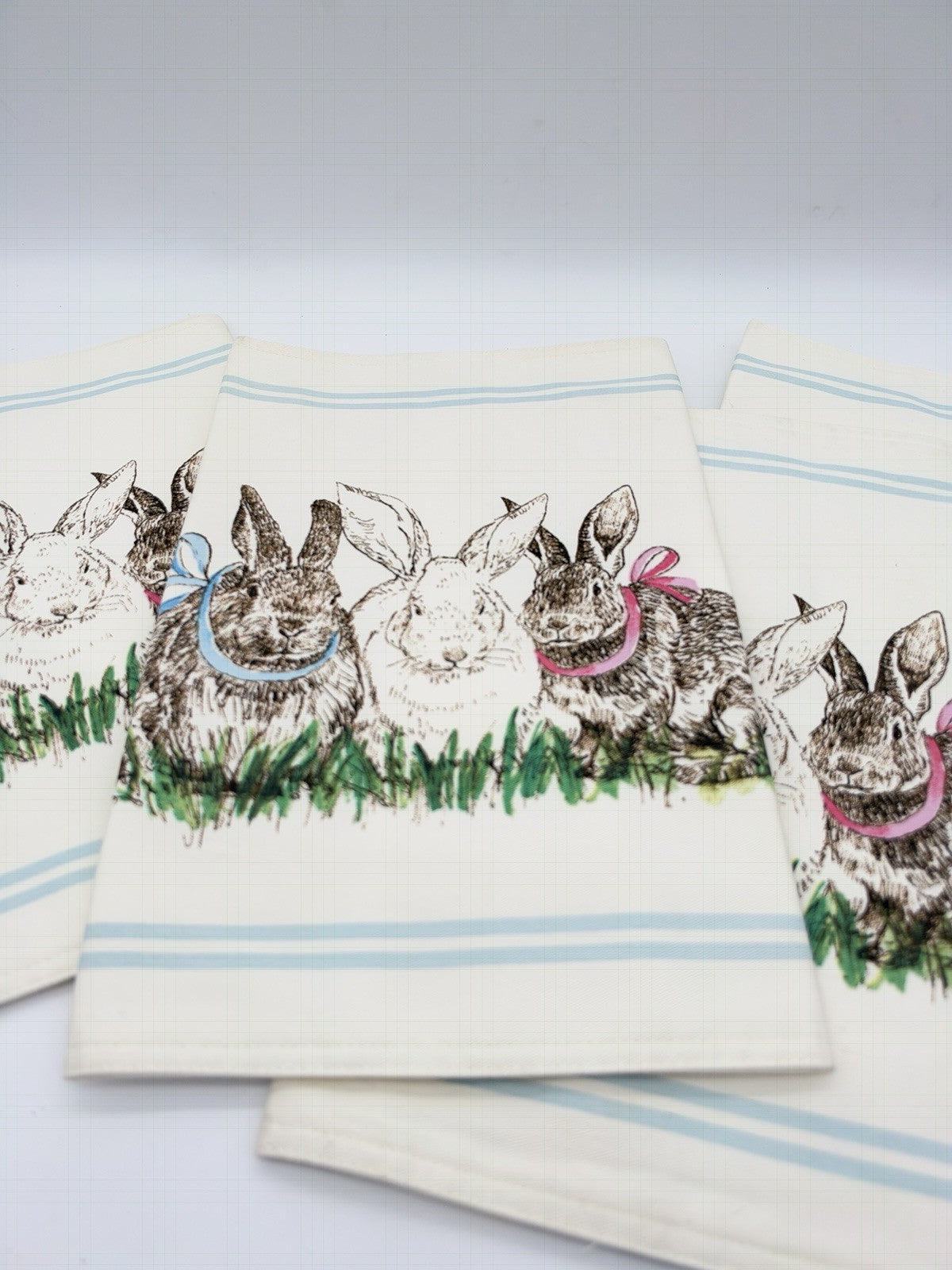 Williams Sonoma Easter Meadow Bunny Placemats New Set of 4 PCs 100% Cotton