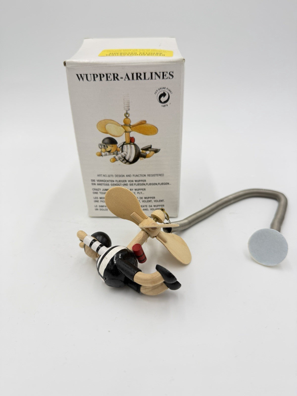 Wupper Airlines Crazy Jumpkins Wooden Wind Wheel Flying Man Mobile Germany