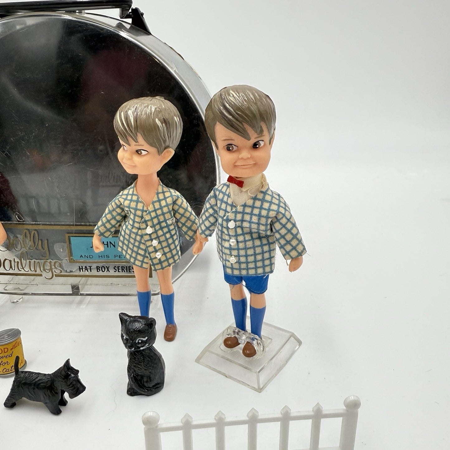 VINTAGE HASBRO DOLLY DARLINGS JOHN and HIS PETS HAT BOX SERIES 1965