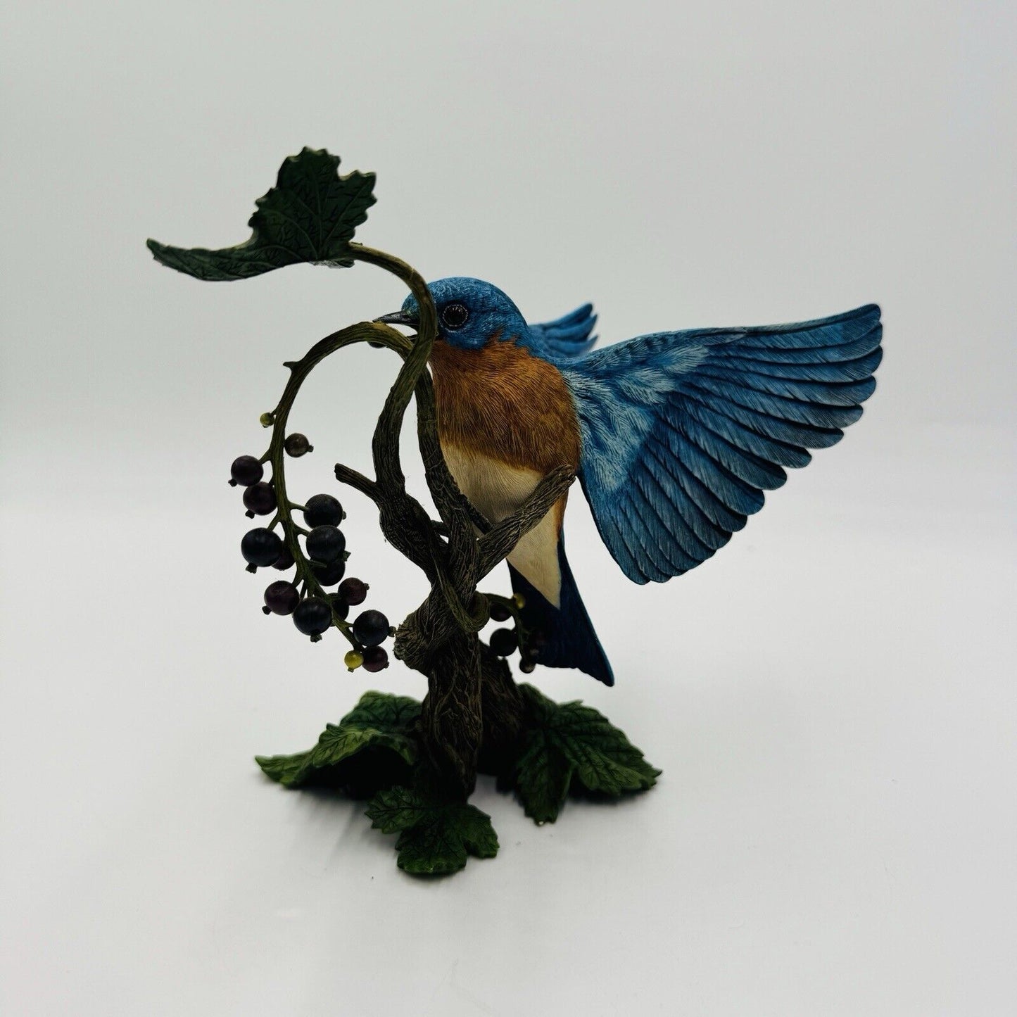 The Danbury Mint Blue Bird The Season's Bounty Figurine By Bob Guge Vintage