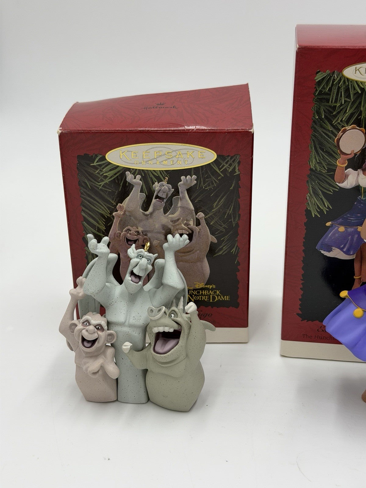 Hallmark Disney The Hunchback Of Notre Dame Christmas Ornaments 3 Pc Set Vtg