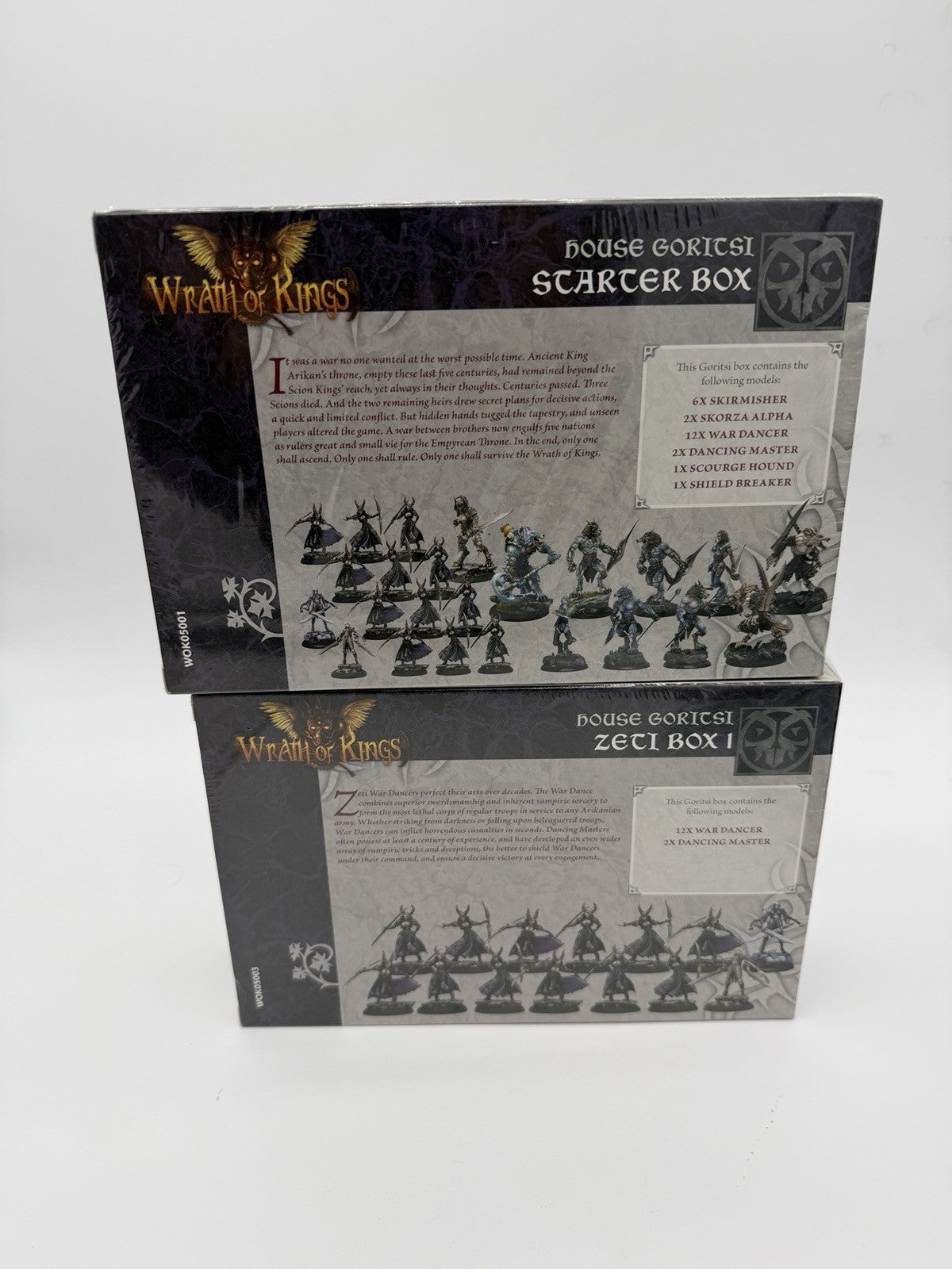 Wrath of Kings: Zeti Box 1 War Dancer & Dancing Master Sealed 2 Boxes Figurines
