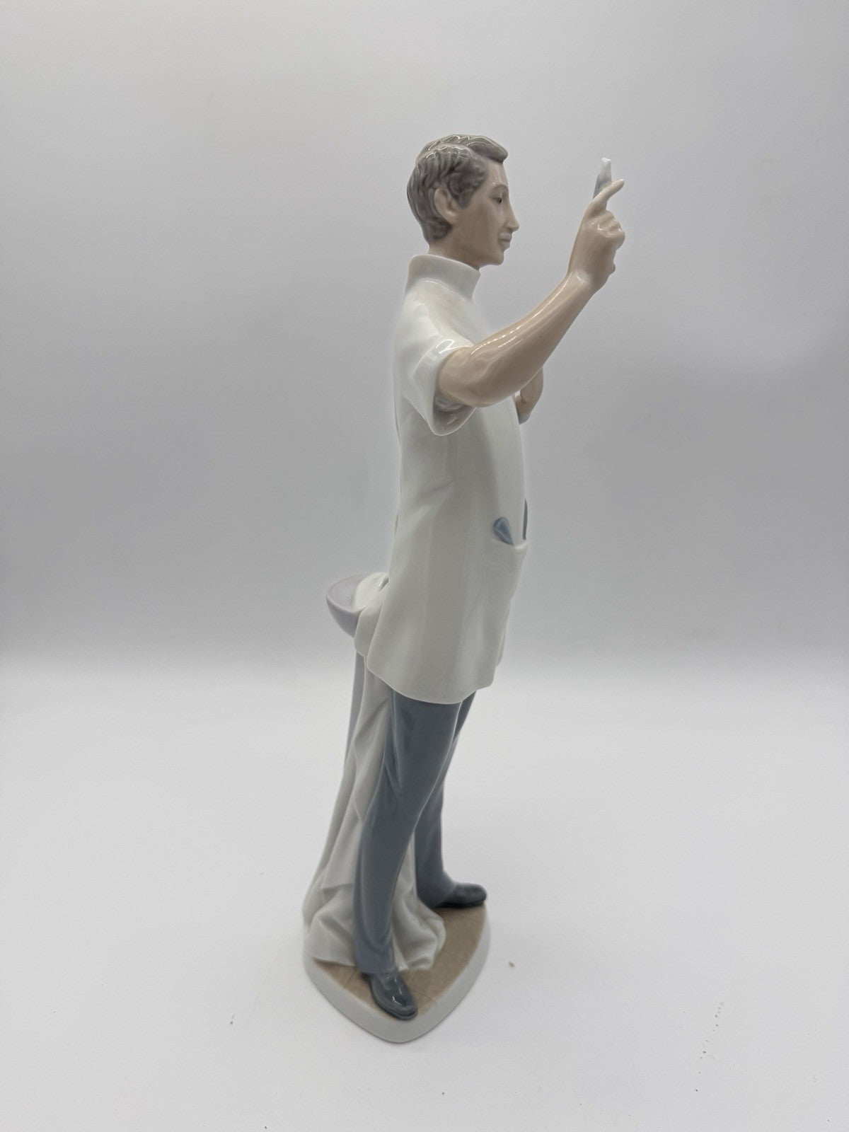 Lladro Spain Porcelain Dentist Large 14” White Painted Glossy Sculpture Figurine