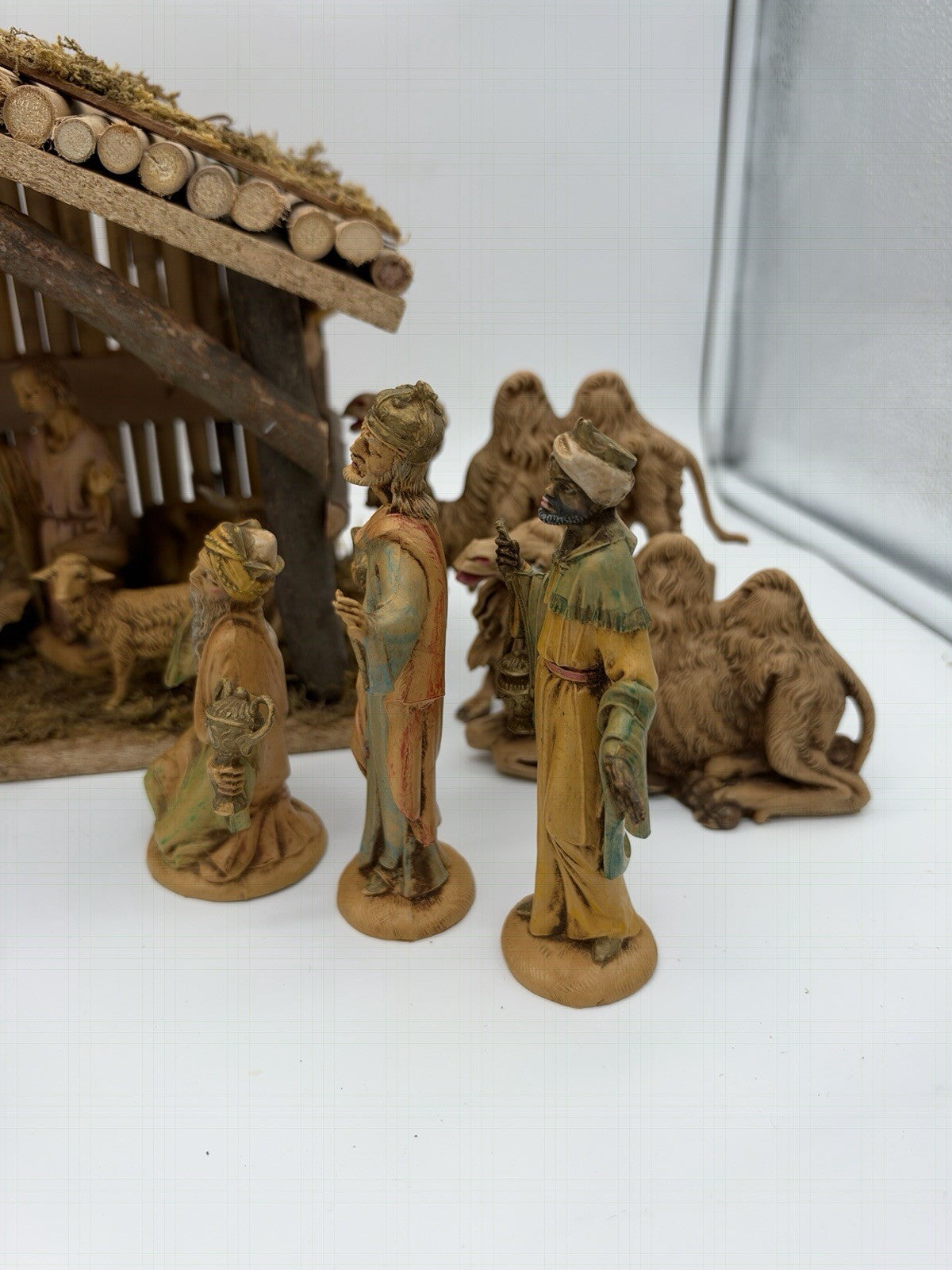 Depose /fontanini Italy 1960 Nativity Set 18 PCs Christmas Figurines Vintage