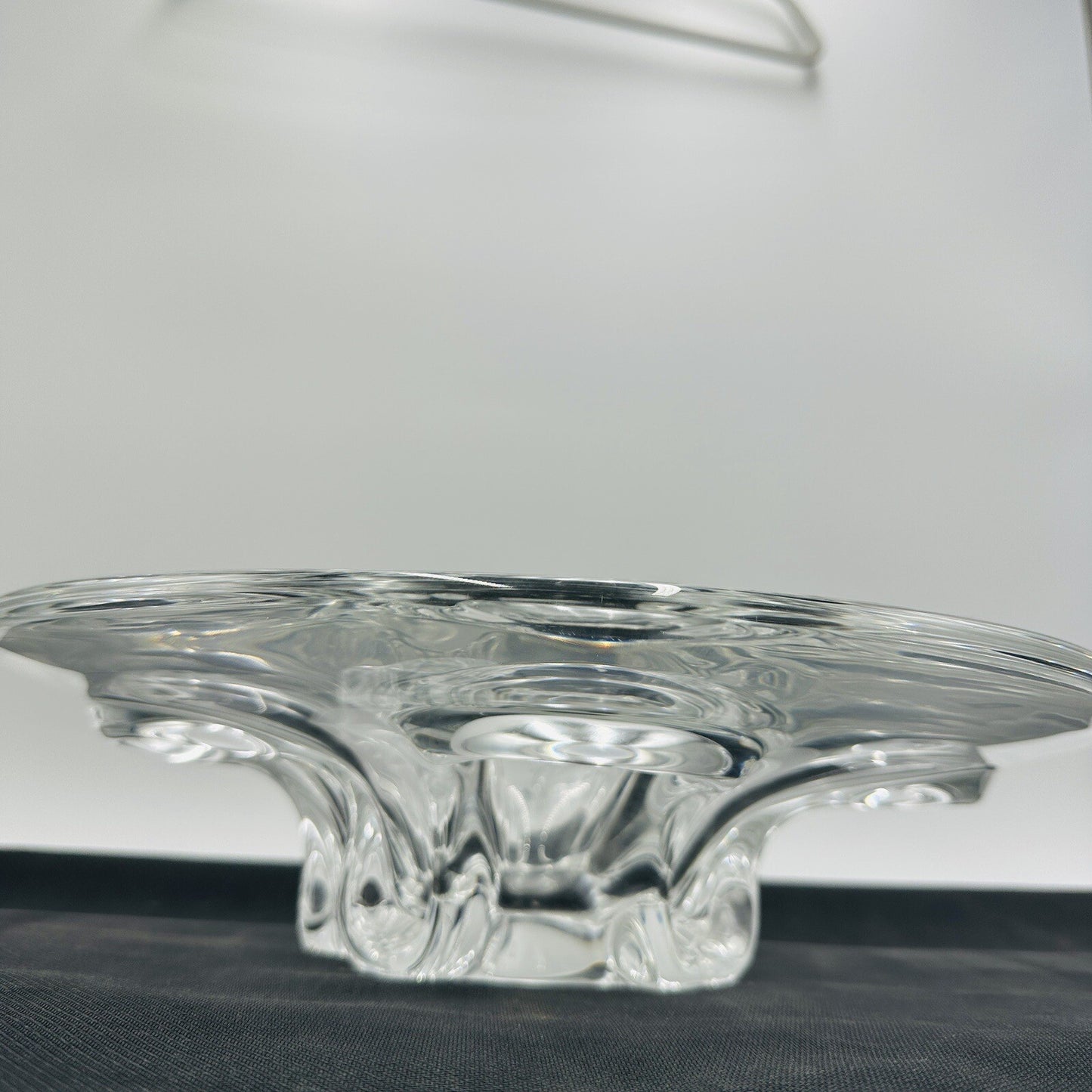 Severes Crystal Centerpiece France 14.5in Wide Large Vintage Fruitbowl Serveware