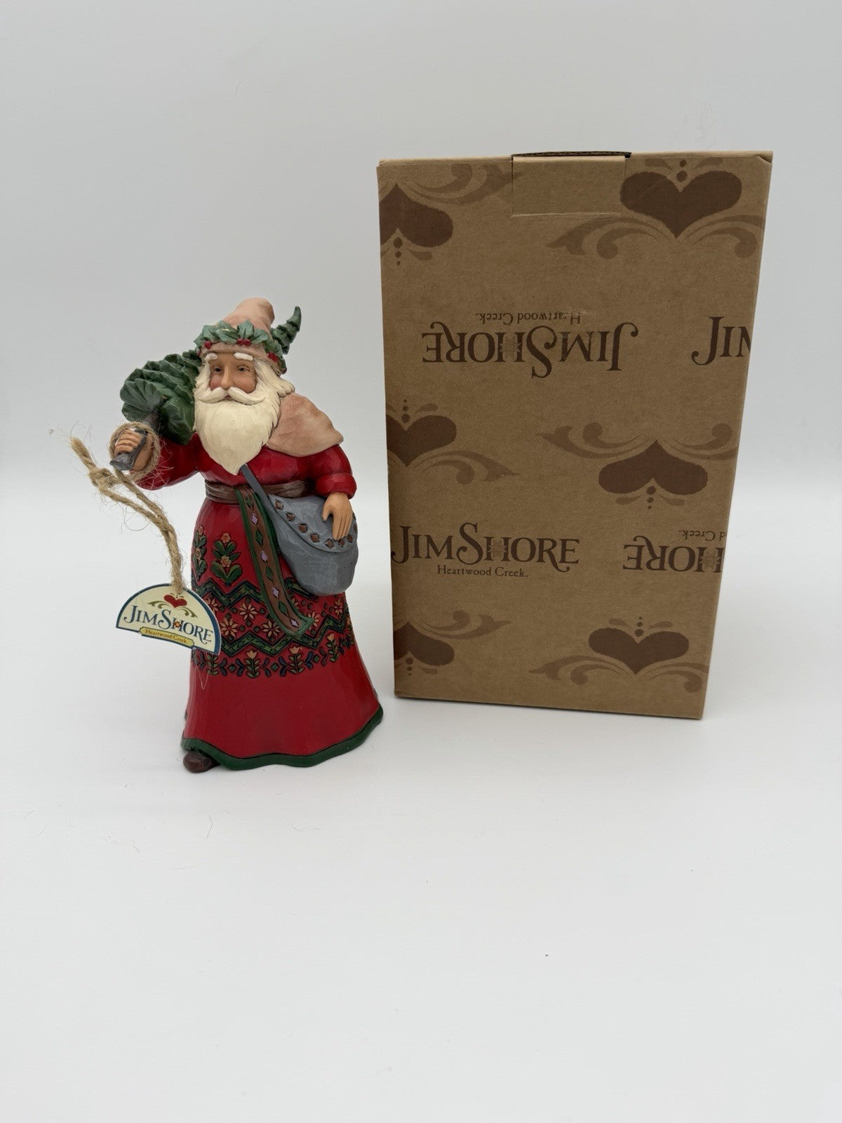 Jim Shore Heartwood Creek Sweden Santa Figurine Swedish Wishes 7” Rare Christmas