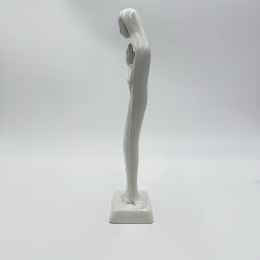 Rosenthal Porcelain PRAYING MADONA FIGURINE #7064 W. STOBER White Vintage 10.5”