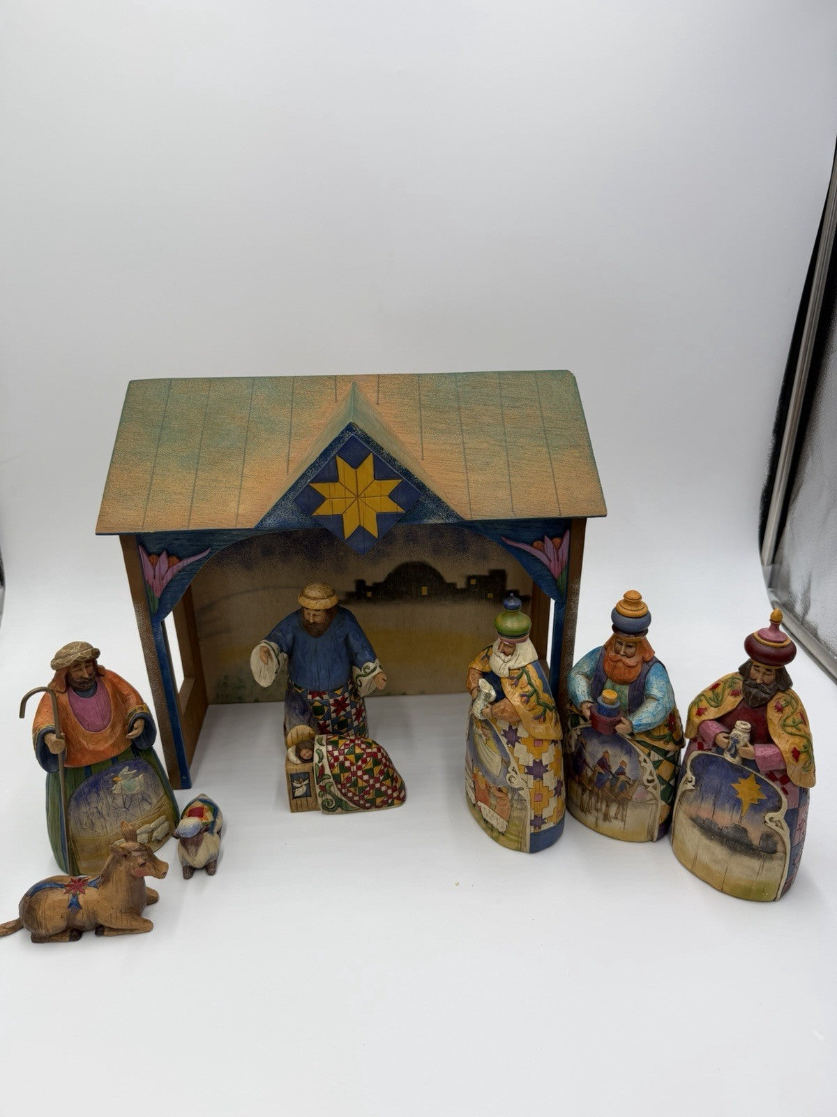Jim Shore Heartwood Creek 2003 Nativity 9 PCs No Mary