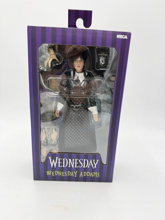NECA Toys Wednesday Addams Clothed Action Figure Classic Dress Sealed NIB