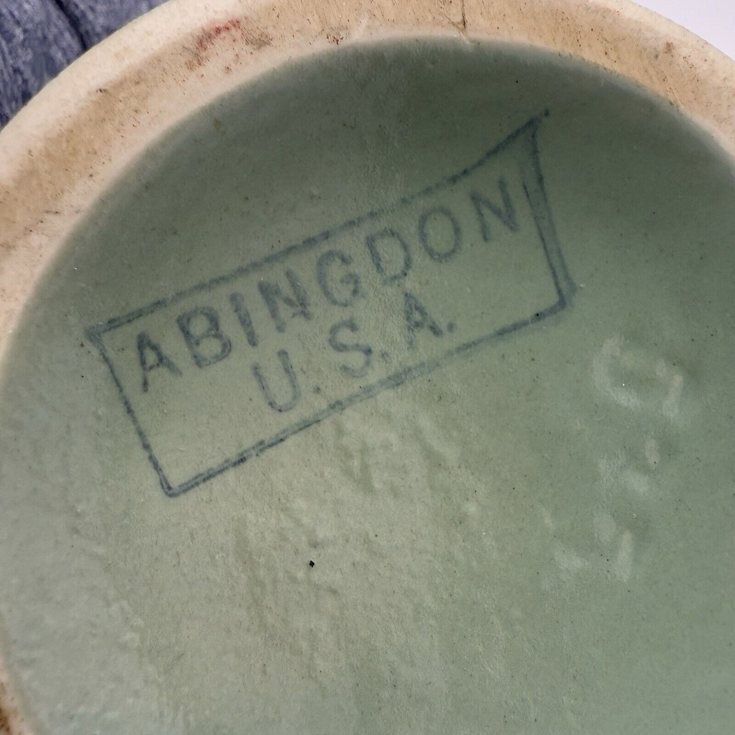 Abingdon USA Pottery 1930's Celadon Green Double Handled Vase #535 Large Rare