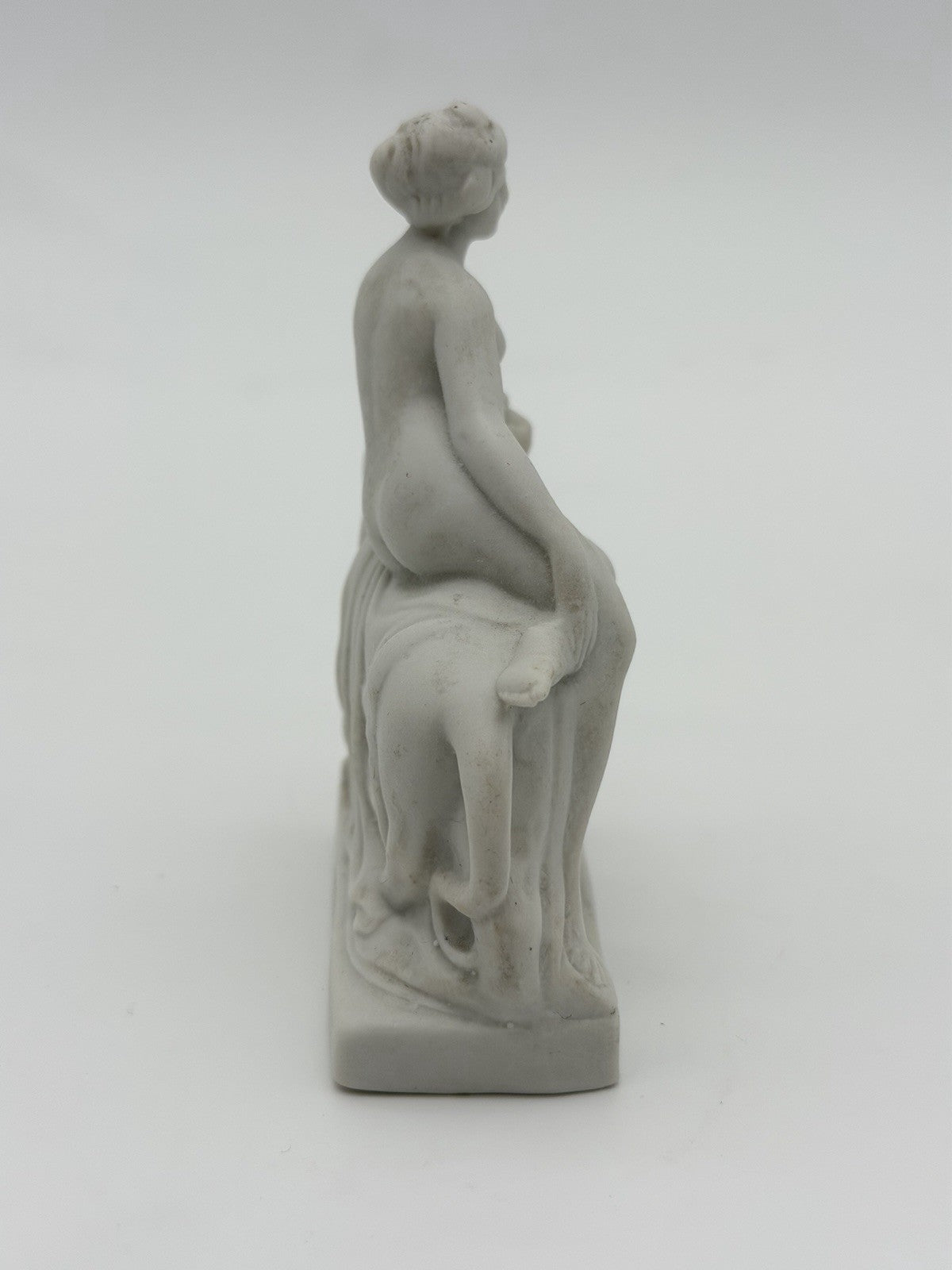 Vtg Ariadne Riding Panther Figurine White Bisque Miniature Figurine Germany 6555