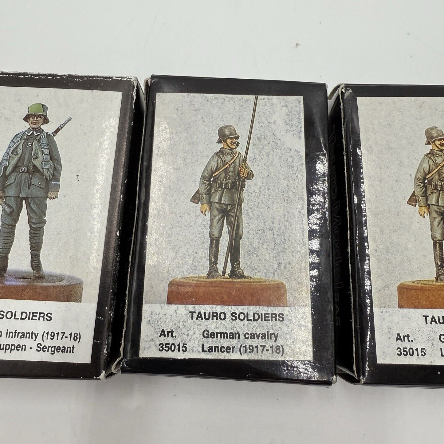 Vintage Tauro Soldiers Italy unpainted 35005 35015 35001 Metal Set 4 Pieces New