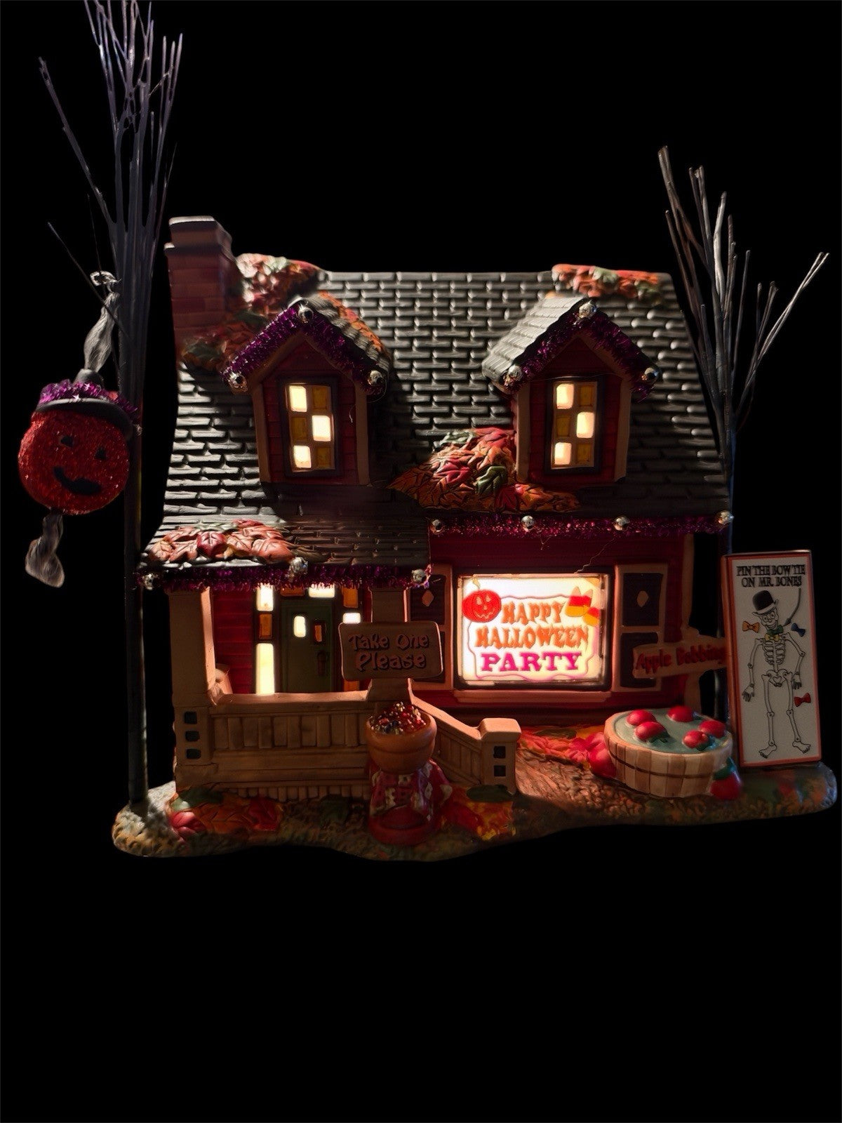 Department 56 Halloween Trick Or Treat Lane Party House Village Collection Boxed