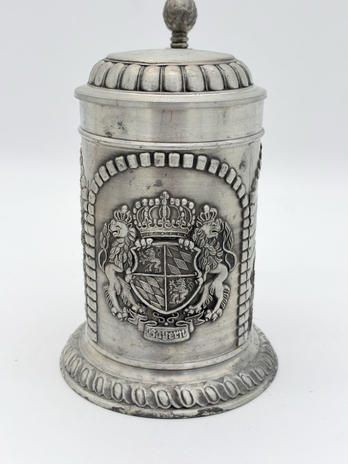 VINTAGE Domex Zinn Pewter Beer Stein Germany Neuschwanstein Castle 95% Zinn