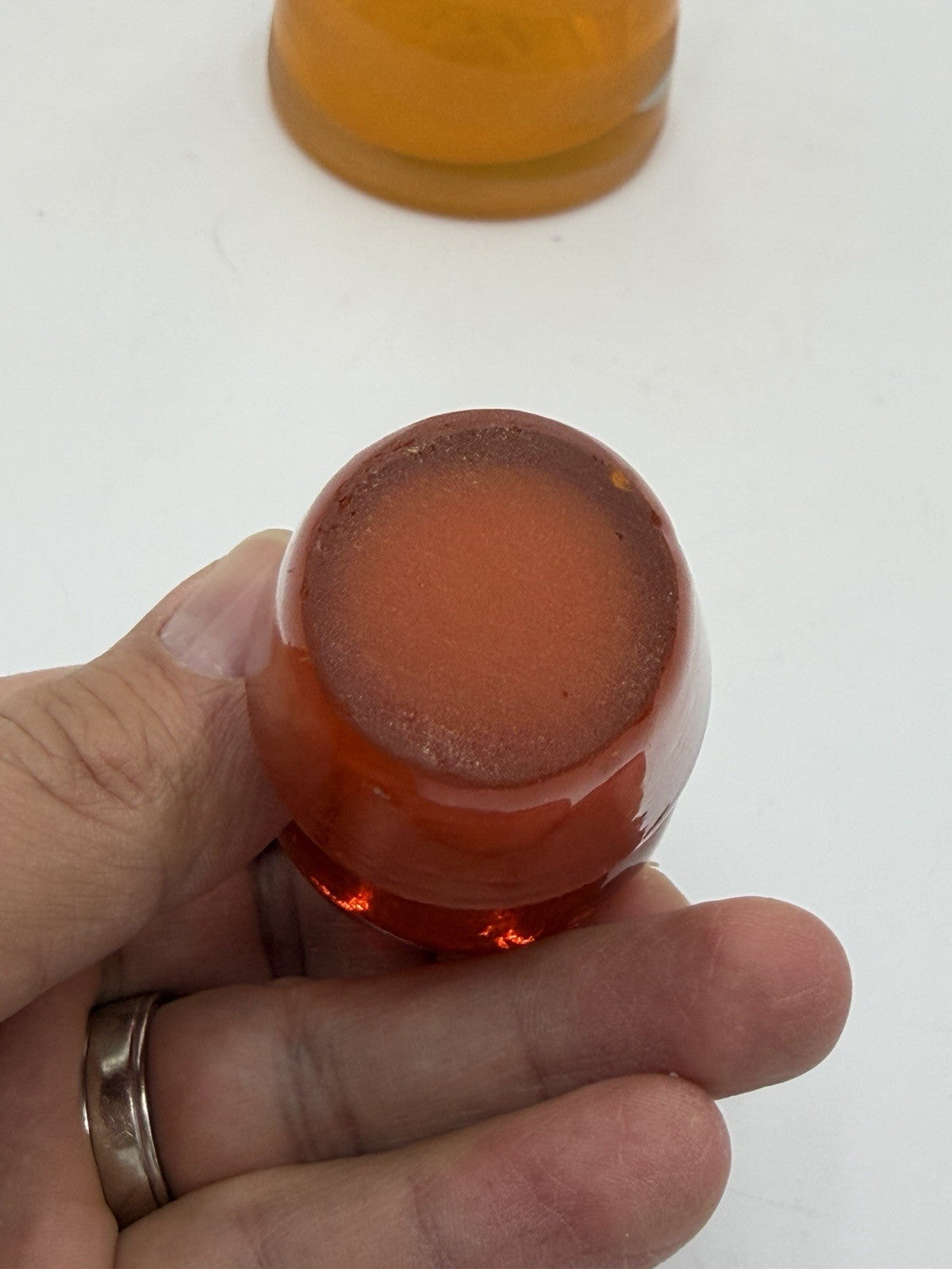 Vintage Blenko ? Art Glass Orange Tangerine Swirl Stripped Vase W/Lid Rare 10”H