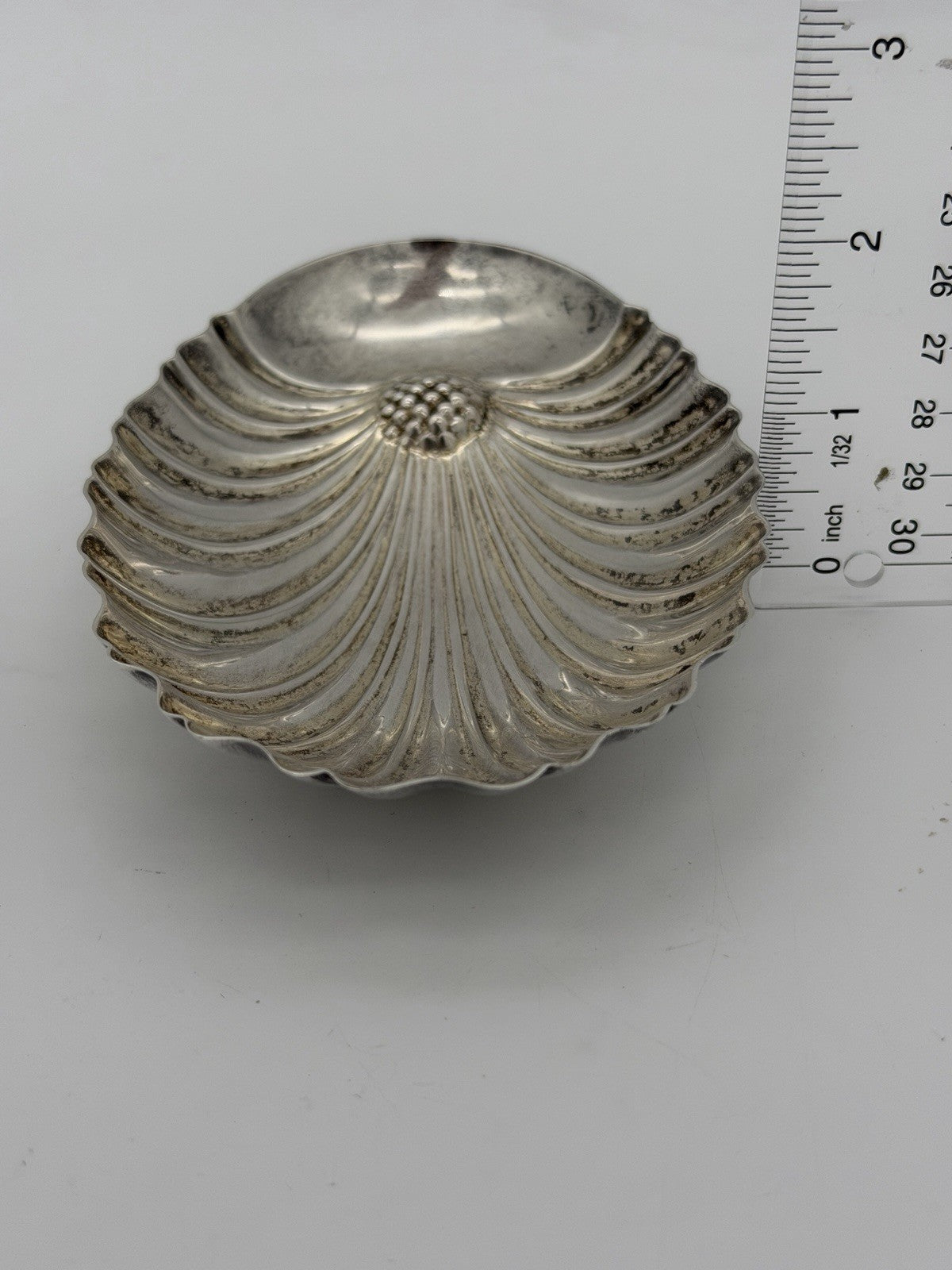 Antique Sterling silver  Manchester scallop shell bonbon candy bowl Dish Tray