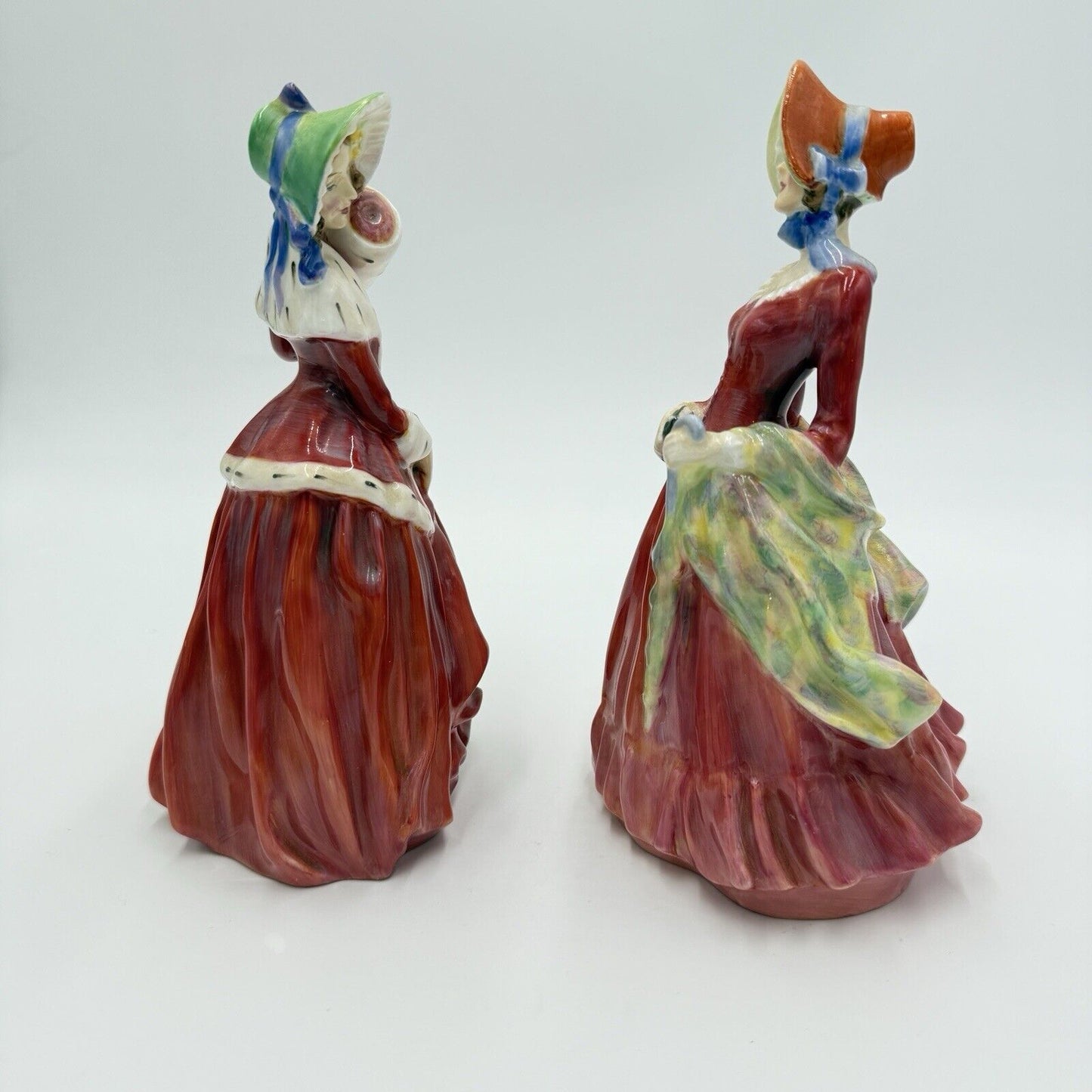 Vtg Royal Doulton Ladies Figurines Sabbath Morn Christmas Morn Porcelain England