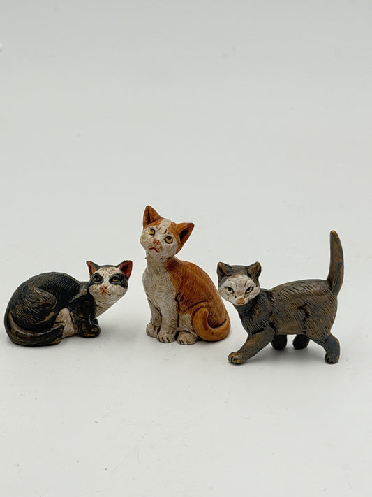 Rare Fontanini Italy Nativity Cat Animals Set 3 PCs Accessories Figurines 1”