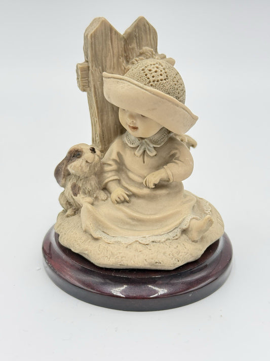 Rare Giuseppe Armani "New Pals" Florence Girl With Bunny Italy Figurine 3in