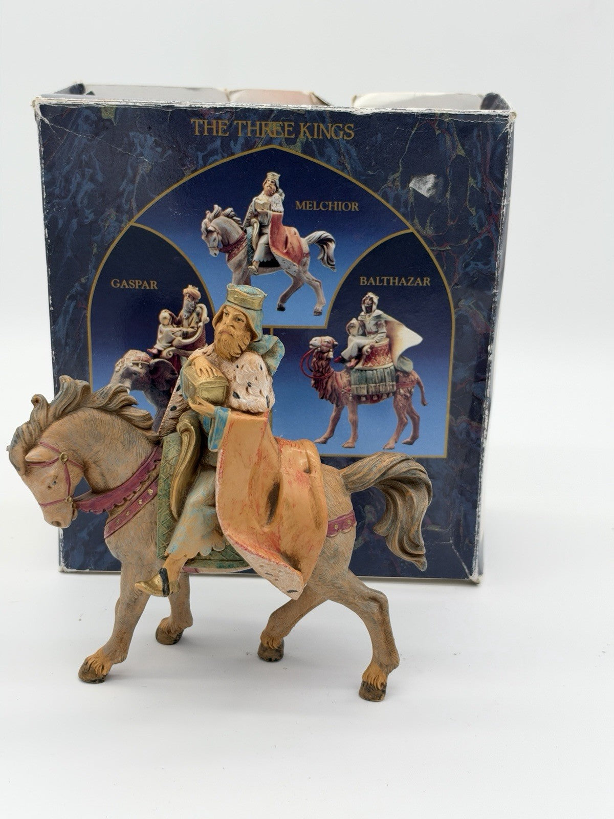Fontanini Italy Three Kings Melchior Riding A Horse Figurine Nativity Series Box