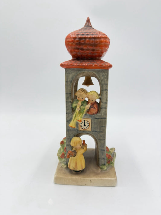 1950 M. I. Hummel Germany Whitsuntide Belltower & Angels Porcelain Figurine #163