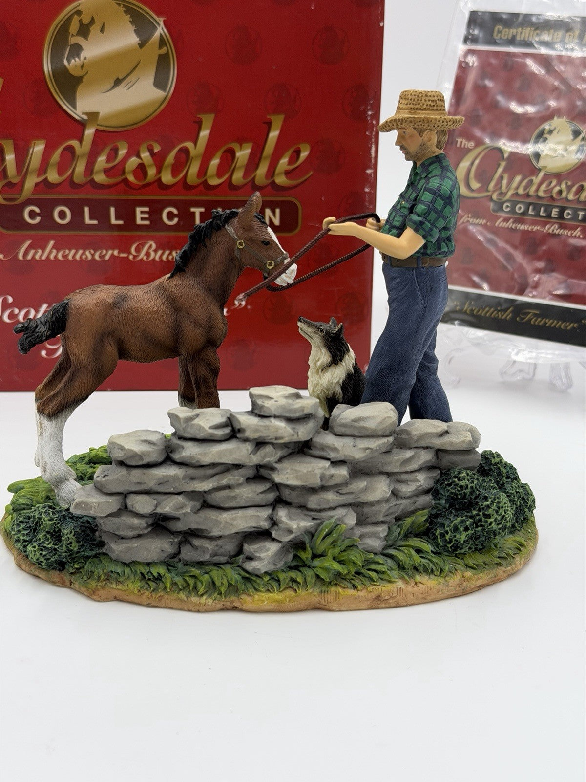 Anheuser Busch Scottish Farmer 1999 Clydesdale Collection Foal Horse Figurine