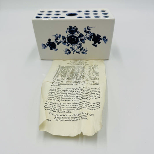 Antique Flower Brick English Mid-18th century Porcelain Floral Documentation