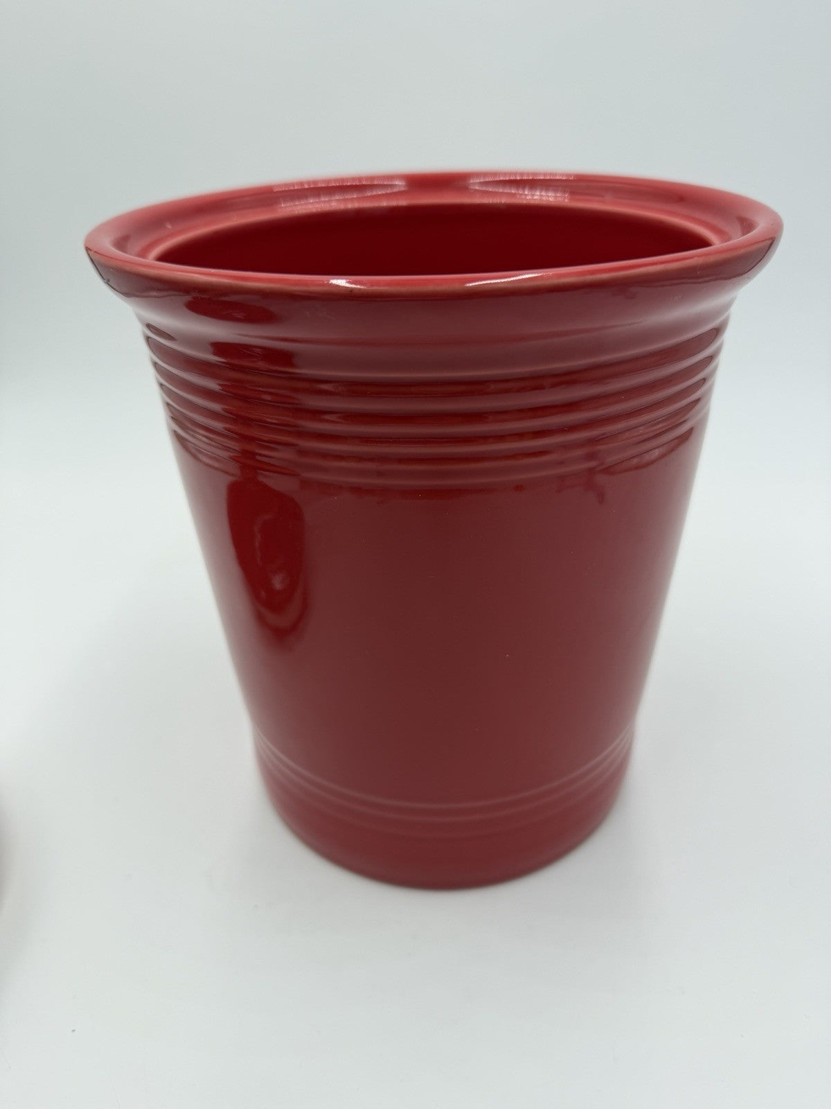 Fiesta Ware USA Homer Laughlin Fiestaware 10" Large Red Canister W/Lid Scarlet