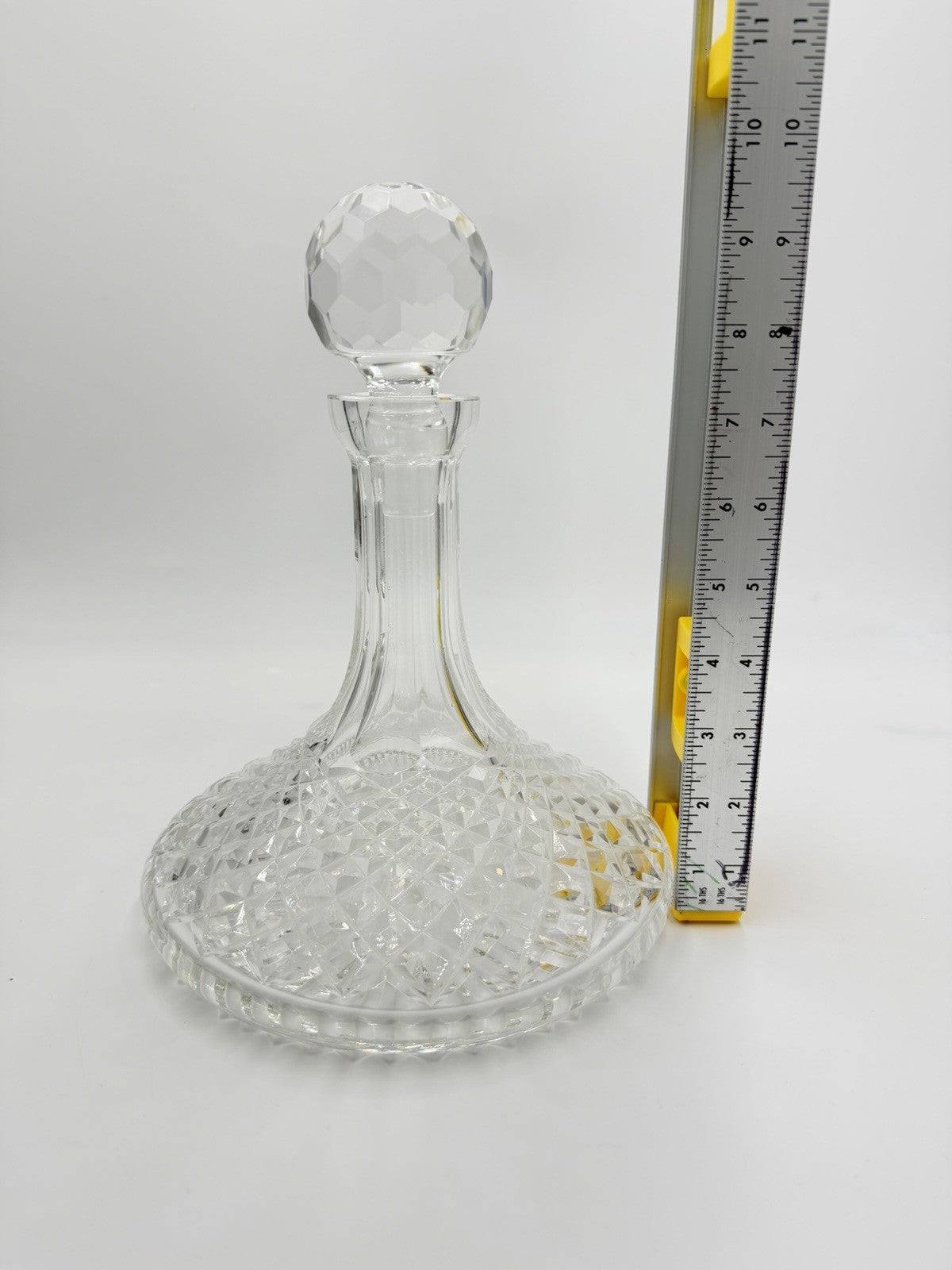 Waterford Crystal Alana Ship Decanter 10" Ireland Cut Glass Vintage W/stopper