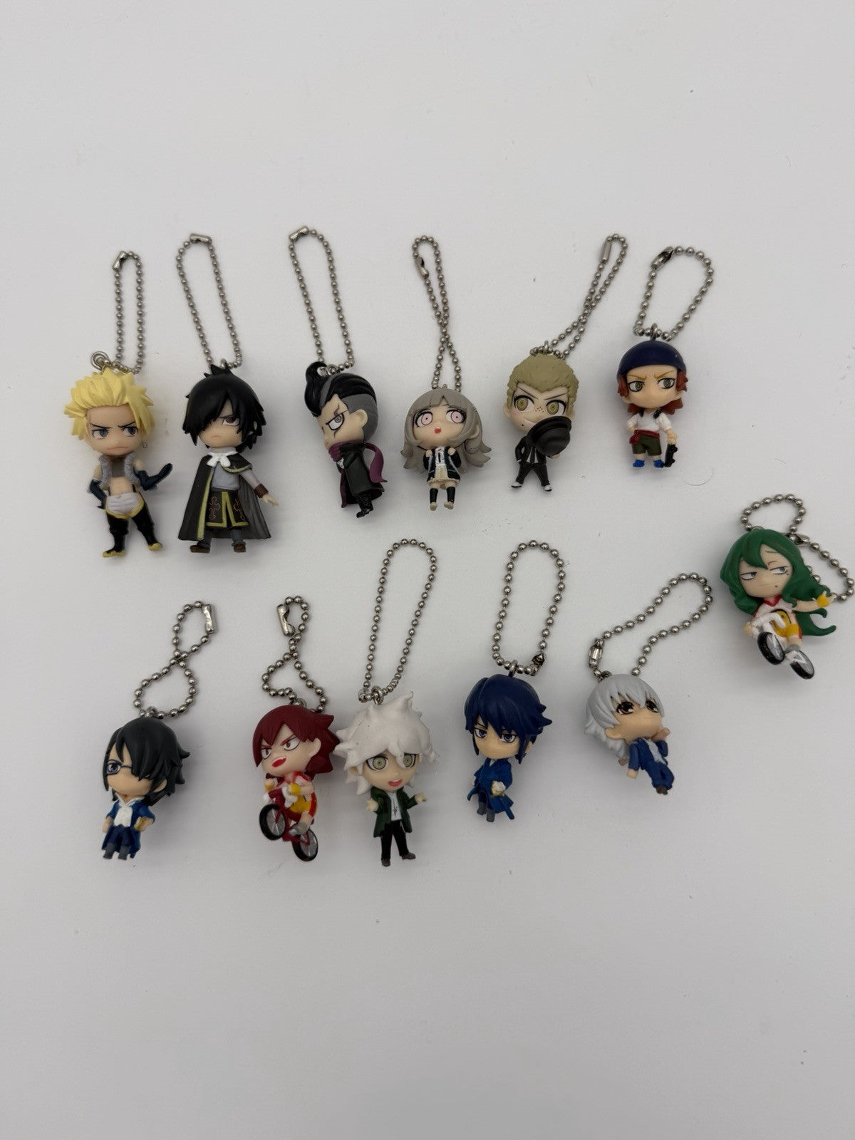 Bandai Takara Tomy Arts Fairy Tail Anime Swing Mascot Keychain Figurines Lot 12
