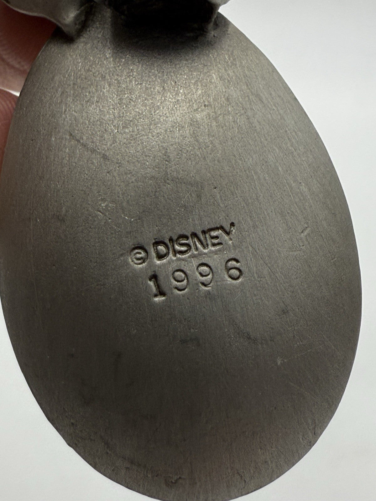 Rare Disney JACK & THE BEANSTALK PEWTER COLLECTIBLE SPOON WITH STAND 1996