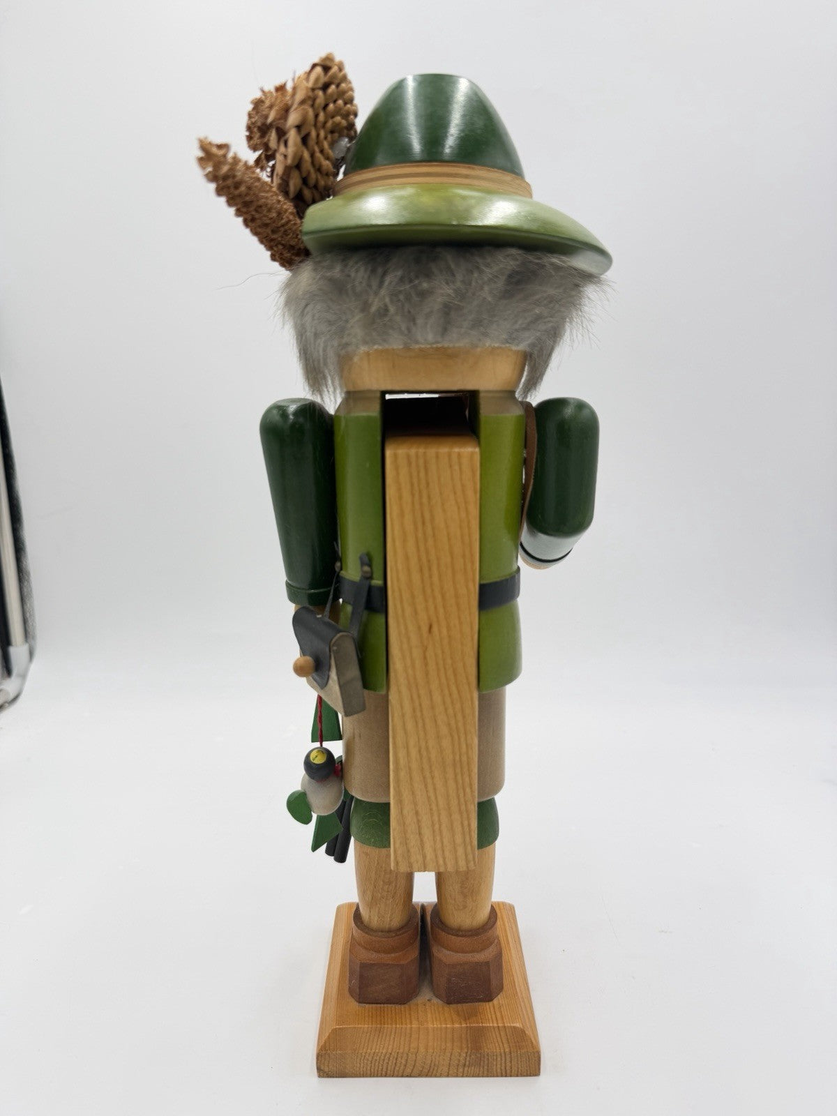 Authentic Steinbach Germany Wooden Bird Hunter 15" Nutcracker Painted Carved